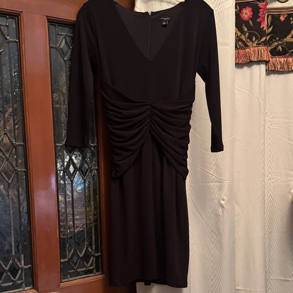 Ann Taylor Black Long Sleeve Dress